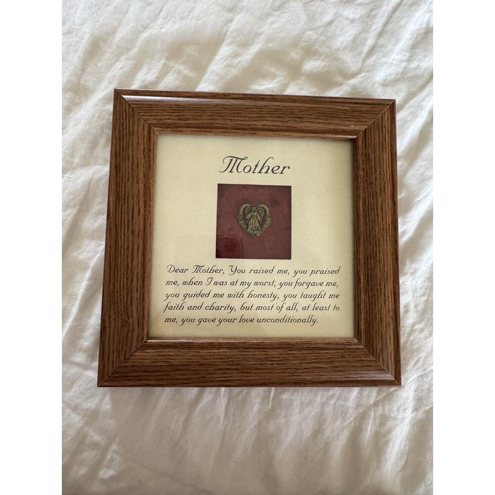 Vintage Wooden Frame Artwork 7x7 Mother’s Day Gifts Sentimental